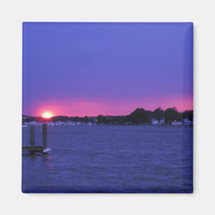 Blauwe Sunset Magnet Magneet