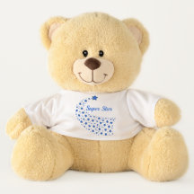 Blauwe Super Star Knuffelbeer