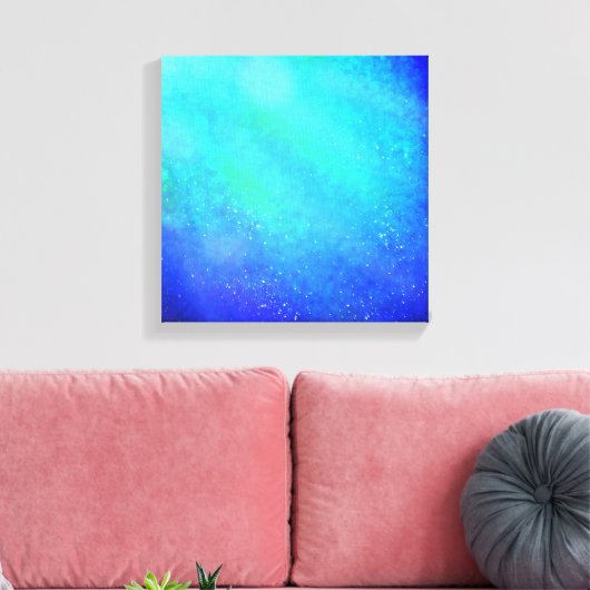 Blauwe Supernova – Levendig canvas (Insitu (Woonkamer))