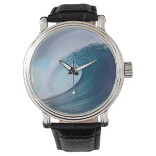 Blauwe surfgolf tropische oceaan horloge