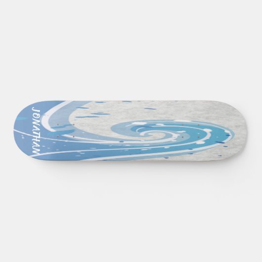 BLAUWE SURVEN GOLVEN SKATEBOARD (Horizontaal)