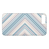 Blauwe taanstrepen Case-Mate iPhone case (Achterkant (Horizontaal))