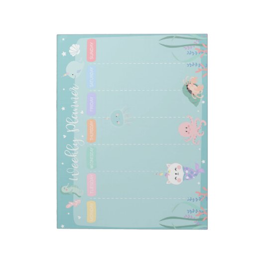 Blauwe tactimakelaar Zee Weekblad Notitieblok (Gedraaid)