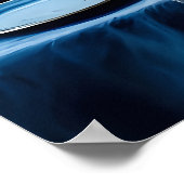 Blauwe tafel stilleven met fruit, kaas en flow poster (Hoek)