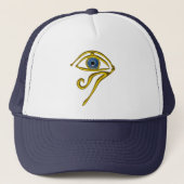 BLAUWE TALISMAN / GOUD HORUS OOG TRUCKER PET (Voorkant)