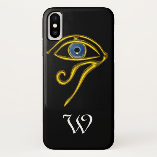 BLAUWE TALISMAN, HORE OOGRAM, zwart Case-Mate iPhone Case (Achterkant)