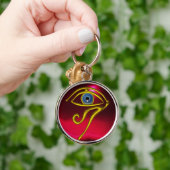 BLAUWE TALISMAN/OGEN VAN HORUS, Rood Ruby Sleutelhanger (Hand)