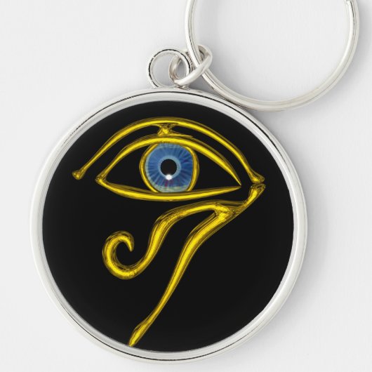 BLAUWE TALISMAN/OGEN VAN HORUS, zwart Sleutelhanger (Voorkant)