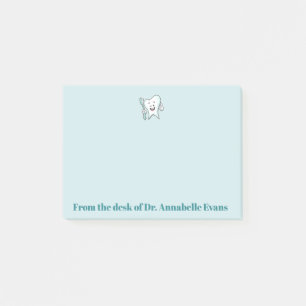 Blauwe tand en penseel post-it® notes