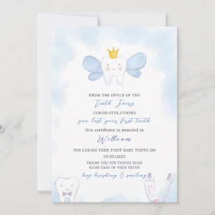 Blauwe Tand Fairy Letter Kaart