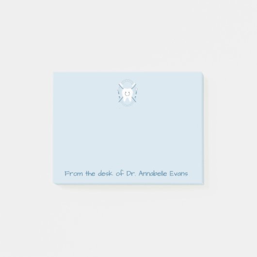 Blauwe tand post-it® notes (Voorkant)