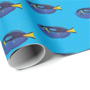 Blauwe Tang Marine Aquarium Tropische Vis Patroon Cadeaupapier