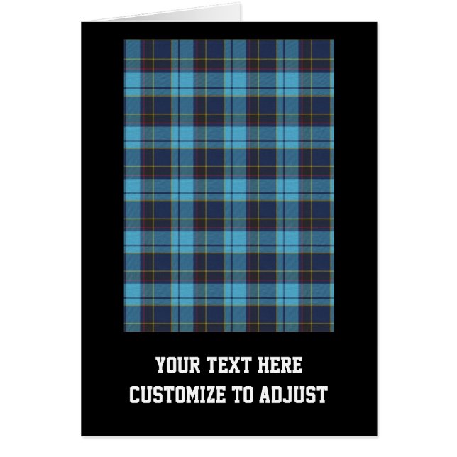 Blauwe tartan plaid (Voorkant)