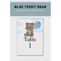 Blauwe Teddybeer Baby Shower