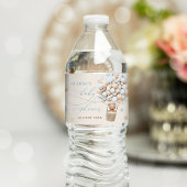 Blauwe Teddybeer Ballon Baby Shower Waterfles Etiket