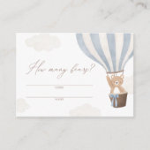 Blauwe Teddybeer Hete Luchtballon Raad hoeveel Informatiekaartje (Voorkant)