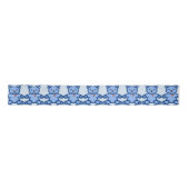 Blauwe teddybeer met hart lint (Voorkant)