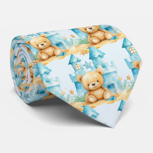 Blauwe teddybeer stropdas