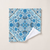 Blauwe tegel bad handdoek (Wasdoekje)