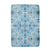 Blauwe tegel badmat (Voorkant Verticaal)