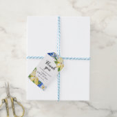 Blauwe tegel citroen Italiaanse bruiloft favor tag Cadeaulabel (Met Touw)