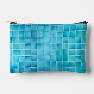Blauwe Tegel Kalme Make-uptas Etui