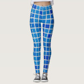 Blauwe tegel leggings (Voorkant)