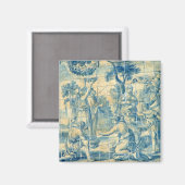 Blauwe tegel magneet (Voorkant / Achterkant)