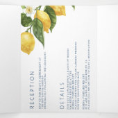 Blauwe Tegel | Middellandse-Zeegebied | Lemon Wedd Drieluik Programma (Binnenkant midden)