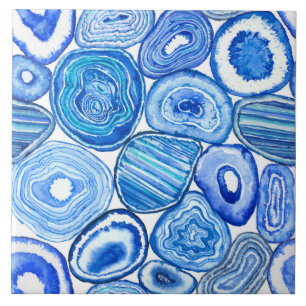 Blauwe tegel van snijdsels tegeltje