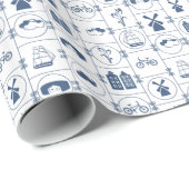 Blauwe tegels cadeaupapier (Rol Hoek)