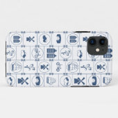 Blauwe tegels Case-Mate iPhone case (Achterkant (horizontaal))