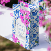 Blauwe Tegels en Bougainvillea elegant dank u Klein Cadeauzakje