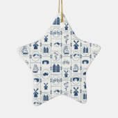 Blauwe tegels keramisch ornament (Rechts)