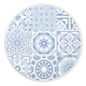 Blauwe tegels, mozaïek, majolica, keramische knop (Voorkant)