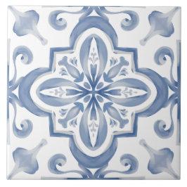 Blauwe tegels, mozaïek, majolica, tegeltje