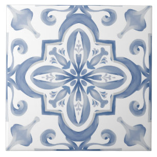 Blauwe tegels, mozaïek, majolica, tegeltje