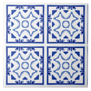 Blauwe tegels, mozaïek, majolica, tegeltje