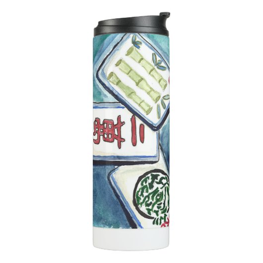 Blauwe tegels thermosbeker (Gedraaid links)