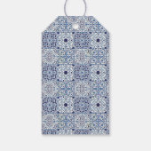 Blauwe tegels Vrijgezellenfeest thee Cadeaulabel (Achterkant)