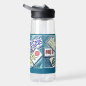 Blauwe tegels waterfles (Rechts)