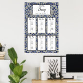 Blauwe Tegels Zitkaart Poster (Thuiskantoor)