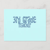 Blauwe tekst 3e graad leraar briefkaart (Voorkant)