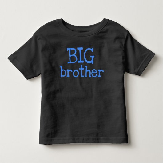 Blauwe Tekst BIG Brother Kinder Shirts (Voorkant)
