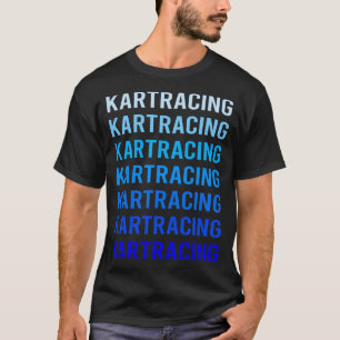 Blauwe tekst Kart Racers T-shirt