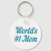 Blauwe tekst over mam sleutelhanger (Voorkant)