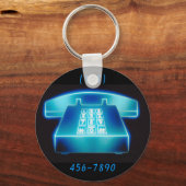  blauwe telefoon sleutelhanger (Voorkant)