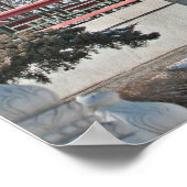 Blauwe tempel poster (Hoek)