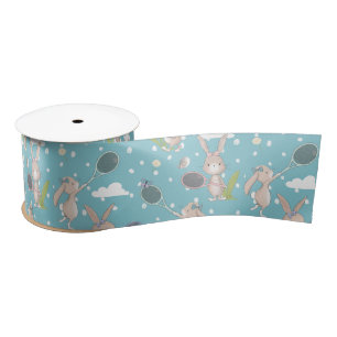 Blauwe tennisbunny aanpasbaar lint