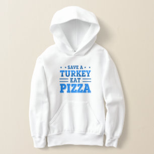blauwe Thanksgiving red turkey pizza